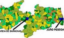 Areia de Baranas - Mapa de Localizao - Areia de Baranas-PB