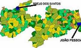 Brejo dos Santos - Mapa de Localizao - Brejo dos Santos-PB