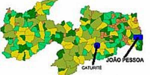 Mapa de Localização - Caturité-PB