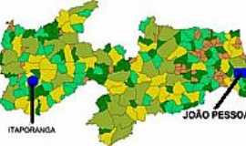 Itaporanga - Mapa de Localizao - Itaporanga-PB