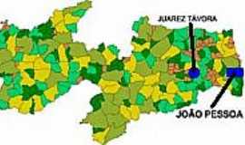 Juarez Tvora - Mapa de Localizao - Juarez Tvora-PB
