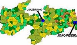 Juazeirinho - Mapa de localizao - Juazeirinho-PB