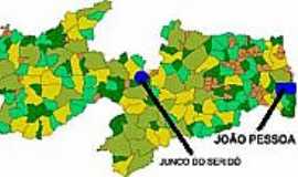 Junco do Serid - Mapa de Localizao - Junco do Serid-PB