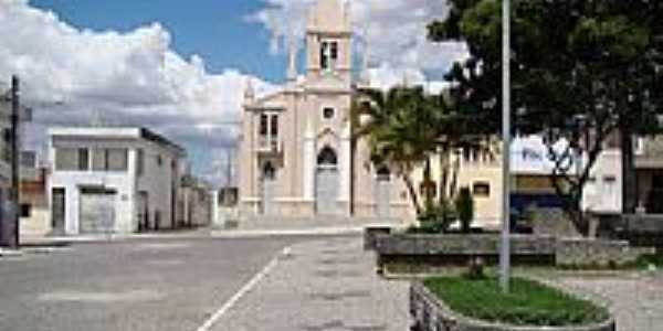 Praa e Igreja Matriz de Jupi-PE-Foto:Elio Rocha