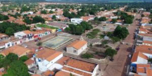 Vista area diurna da cidade de Baixa Grande do Ribeiro-PI, Por Donizete Brando de Alencar