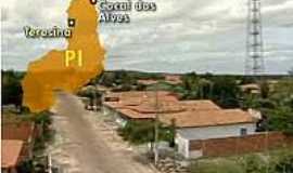 Cocal dos Alves - Mapa e vista parcial da cidade de Cocal dos Alves-Foto:hiltonfranco.