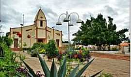 Itaueira - Praa e Igreja-Foto:Agamenon Pedrosa