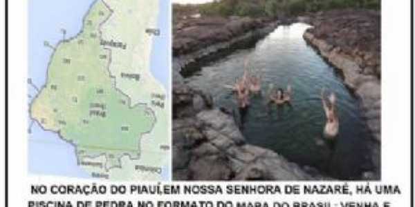 Piscinas naturais que lazer, e contato com a natureza  vem pra c,  vem pra nossa senhora de Nazar PI, Por SMIA MARIA OLIVEIRA DOS REIS