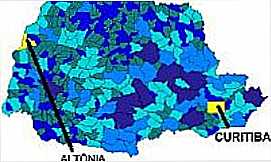 Altnia - Mapa de Localizao - Altnia-PR