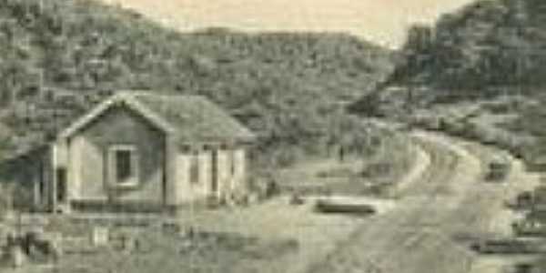 A estao original, em  1909-Foto: Wanderley Duck