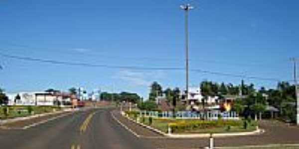 Rodovia e a cidade de Flor da Serra do Sul-Foto:leonir angelo lunard