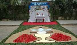 Mallet - Altar da festa de Corpus Christi em Mallet-Foto:Claudio J. Melnik