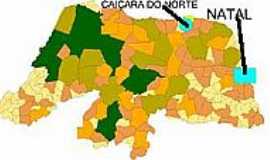 Caiara do Norte - Mapa de Localizao - Caiara do Norte-RN