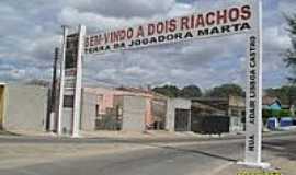 Dois Riachos - Prtico de entrada da cidade-Foto:Sergio Falcetti