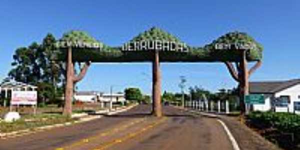 Derrubadas-RS-Prtico de entrada da cidade-Foto:Ubirajara Buddin Cruz