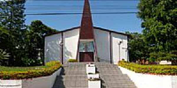 Vista da Igreja Matriz de N.Sra.Aparecida em guas de Chapec-SC-Foto:Paulo Pilenghy