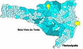 Bela Vista do Toldo - Mapa de Localizao - Bela Vista do Toldo-SC
