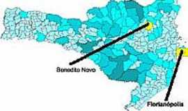 Benedito Novo - Mapa de Localizao - Benedito Novo-SC
