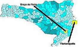 Brao do Norte - Mapa de Localizao - Brao do Norte-SC