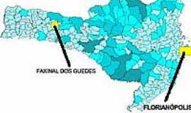 Faxinal dos Guedes - Mapa de Localizao - Faxinal dos Guedes-SC