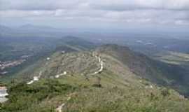 Monte Santo - Escadaria vista do alto da serra em Monte Santo-BA-Foto:Jorge LN