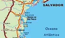 Morro de So Paulo - Mapa de localizao