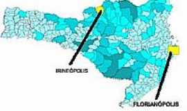 Irinepolis - Mapa de Localizao - Irinepolis-SC