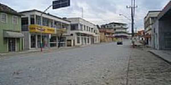 Rua central do comrcio em Monte Castelo-SC-Foto:Jair Teixeira