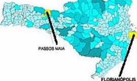 Passos Maia - Mapa de Localizao - Passos Maia-SC