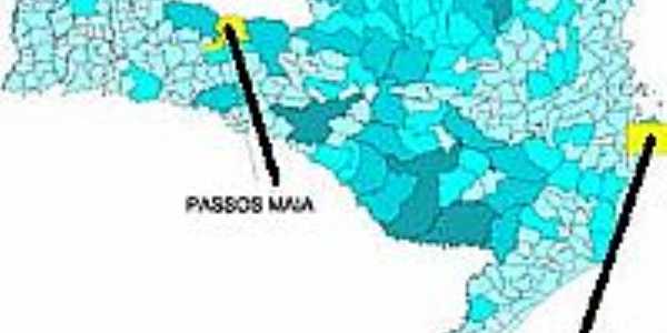 Mapa de Localizao - Passos Maia-SC