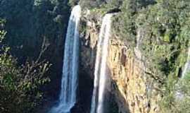 Ponte Serrada - Ponte Serrada-SC-Cachoeira do Vicensi-Foto:Cesar Lovo