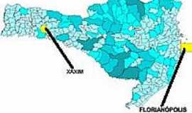 Xaxim - Mapa de Localizao - Xaxim-SC