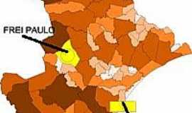 Frei Paulo - Mapa de Localizao - Frei Paulo-SE