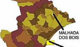 Malhada dos Bois - Mapa de Localizao - Malha dos Bois-SE