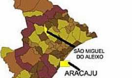 So Miguel do Aleixo - Mapa de Localizao - So Miguel do Aleixo-SE