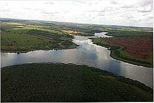 Rio Tiet� na cidade de Adolfo - SP