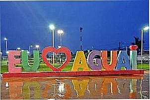 Entrada da cidade de Agua� - SP