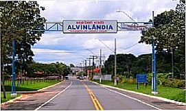 Alvinl�ndia - P�rtico de entrada da cidade Alvinl�ndia -SP