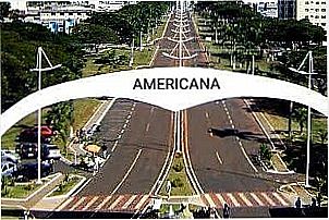 P�rtico de entrada da cidade de Americna SP