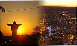 Anhumas - Cruzeiro e vista da cidade  de Anhumas - SP