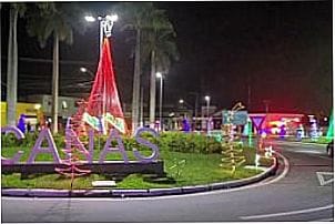 Portal de entrada da cidade de Canas - SP