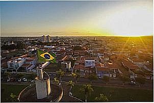 Vista a�rea da cidade  de Cosm�polis - SP