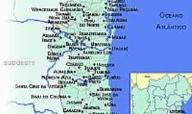 Pau Brasil - Mapa de localização