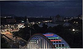 Cubat�o - Vista a�rea noturna de Cubat�o - SP