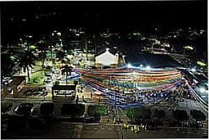 Vista noturna da cidade de Dirce Reis - SP