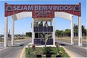 P�rtico de entrada da cidade  de Estiva Gerbi - SP