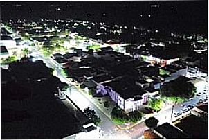 Vista noturna da Prefeitura de Estrela do Norte - SP