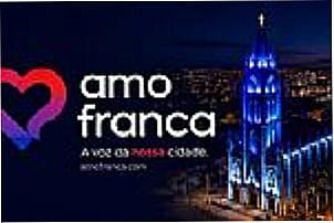 Vista a�rea da Matriz e regi�o de Franca - SP