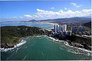 Vista a�rea da cidade  de Guaruj� -SP