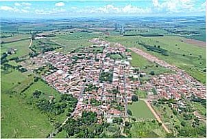 Vista a�rea da cidade de Itaju - SP